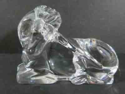 BACCARAT CLEAR CUT CRYSTAL UNICORN FIGURINE IN MINT CONDITION