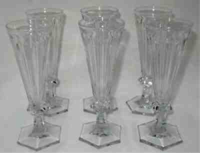 Superb serie six champagne flutes crystal baccarat has modele harcourt 17,9 cm