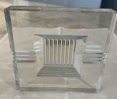 Baccarat Crystal Lalande Cigar Ashtray /Good condition, Minor Scratches