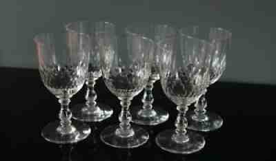 6 water glasses by cristal de baccarat richelieu model h 15,5 cm