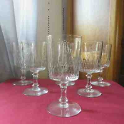 6 water glasses by cristal de baccarat tortoiseshell richelieu monogrammed j an ...