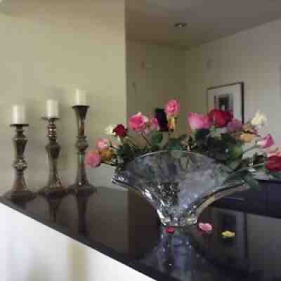 Baccarat Crystal, Ginkgo Grand 22.5" Vase Retail $10,850