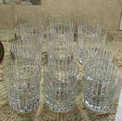 12 BACCARAT CRYSTAL HARMONIE DOUBLE OLD FASHIONED GLASSES 4 1/8 ~ DOUBLE SIGNED