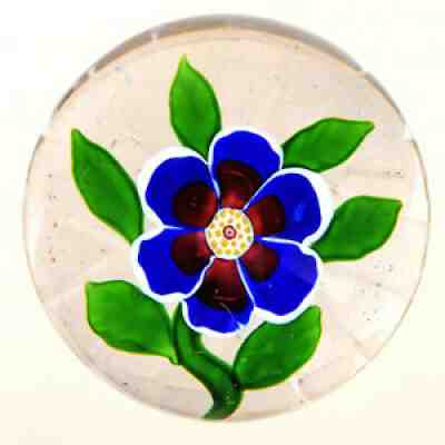 Rare Miniature Antique BACCARAT FOUR-Color Primrose
