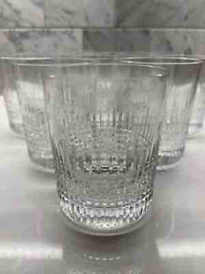 SIGNED Baccarat NANCY pattern Whisky Bar Glass Tumbler Set of 11 COMPLETE