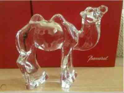 $1500 BACCARAT CRYSTAL FIGURE NATIVITY SCENE CAMEL STANDING DOUBLE HUMPED MINT