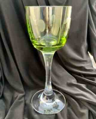 8 Baccarat Crystal Wine Glasses flawless vintage chartreuse Tranquility pattern