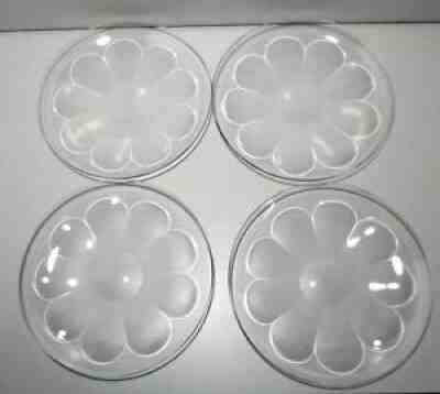 *VINTAGE* Baccarat Crystal HARCOURT (1841-) Set 4 Salad / Dessert Plate 7 1/2"
