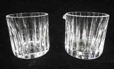 Baccarat Harmonie Crystal Creamer Sugar Barware France Art Glass Mint Condition!