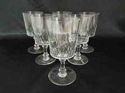 6 water glasses by cristal de baccarat richelieu model