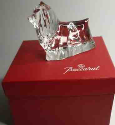 Baccarat Lead Crystal Yorkshire Terrier Yorkie Dog Glass Figurine