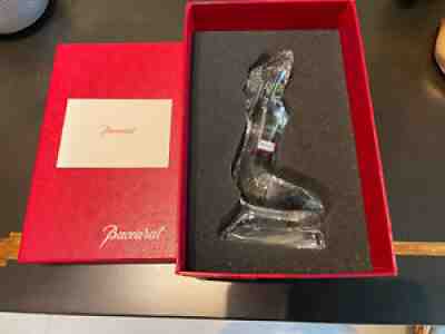 NIB BACCARAT R RIGOT Glass Nude Lady CrystaKneeling Stretching