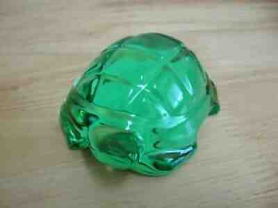 Figurine by Baccarat - Turtle - Emerald Green - French Crystal