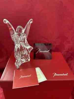 NIB FLAWLESS Stunning BACCARAT Art Crystal NATIVITY ANGEL OF PEACE Figurine DOVE