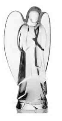 Baccarat Crystal Standing Angel Crossed Arms Praying Nativity Scene EX with box