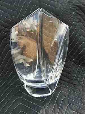 Baccarat Giverny Crystal Vases - 9" tall, signed R Rigot