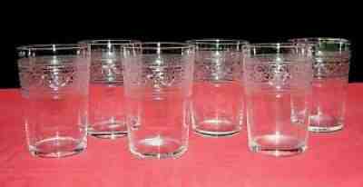 Baccarat athenienne flat tumbler glass glasses goblet crystal engraved greek gre...