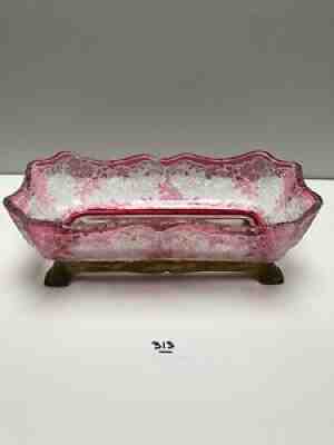 MAGNIGICENT BACCARAT ACID FLORAL CUT CENTERPIECE #313