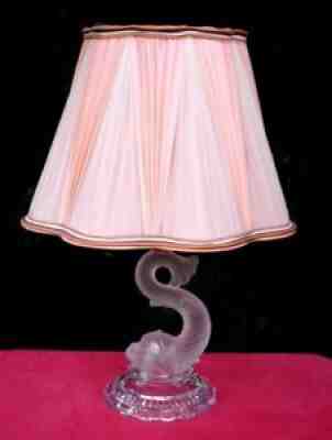 Baccarat foot salon lamp crystal dolphin greek roman antiquities greek