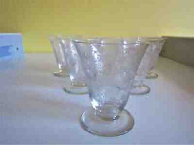 6 wine glasses by cristal de Baccarat elisabeth millefiori signed model