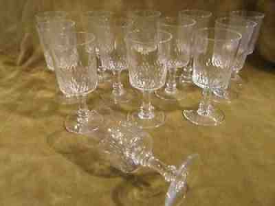 13 10cl wine glasses crystal baccarat richelieu Champigny crystal wine glasses