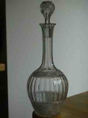 An old wine jug has in crystal baccarat epoque 1920 form Isigny