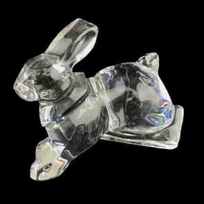 Baccarat France Crystal Rabbit Chinese Zodiac Figurine Paperweight Art Glass