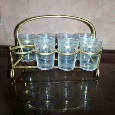 Baccarat cabaret service 7 cups crystal liqueur greek frieze