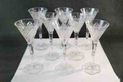 Set Of 8 Signed Baccarat Elbeuf Crystal Liqueur Shot Glasses