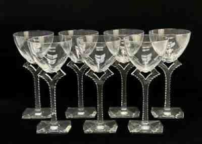 7 Baccarat France Crystal Glass Wine Glasses in Oxygene