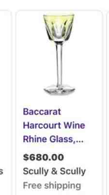 baccarat crystal wine glasses