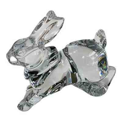 BACCARAT France Art Glass Crystal Large Bunny Rabbit Zodiac Figurine No Box