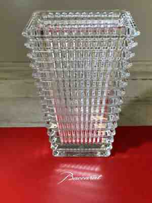 Baccarat Eye Vase Small Rectangular Clear 2612989 Chipped On The Bottom Corner