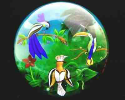 BACCARAT Three birds Art Glass pacifique Lt Ed Footed Paperweight,Apr 5.25"Hx5"W