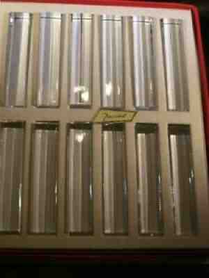 Baccarat Vega Crystal Knife Rests In Original Box - Set of 12
