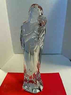 Baccarat Crystal Madonna/Mother Mary and Child figurines