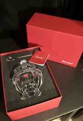 Baccarat Crystal Harcourt Missouri Mustard Jam Condiment Jar w Lid 4.5" NIB