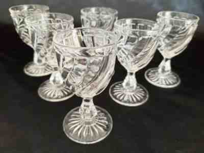 6 porto glasses crystal baccarat moulded bamboo model tors xixth
