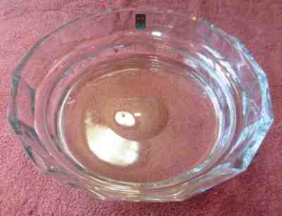 XL BACCARAT France Bowl Crystal Vintage Centerpiece Salad / Bread Dish Glass 12"