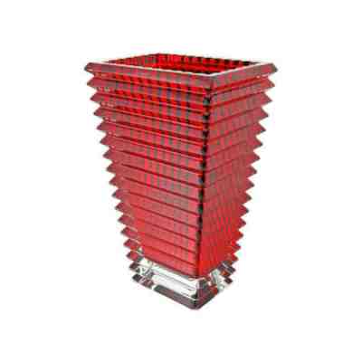 Baccarat Eye Red Tall Rectangular Vase 2802302