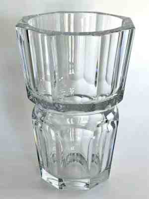 LARGE Baccarat Crystal Vase HARCOURT Edith 9.75â? Tall 6.25â? Wide PRISTINE COND
