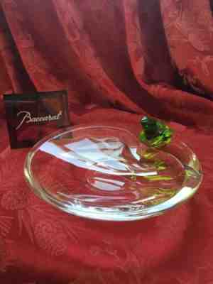FLAWLESS Stunning BACCARAT France Art Glass RAINETTE FROG Crystal DISH BOWL
