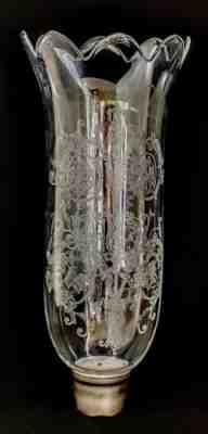 BACCARAT Tulip Scalloped Hurricane Lamp Shade Replacement Ancanthus