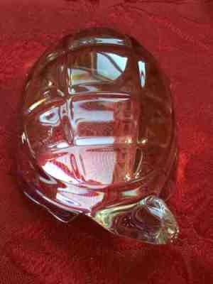 FLAWLESS Exquisite BACCARAT France Crystal TURTLE TORTOISE Figurine Paperweight
