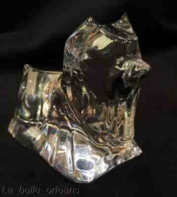 CRYSTAL BACCARAT YORKIE TERRIER DOG FIGURINE. FANTASTIC . MUST SEE . L@@k!!