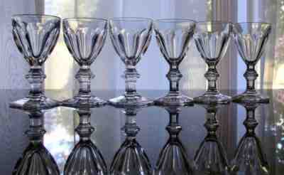 Baccarat Harcourt Wine Glasses Antique Port Wine Sherry Liqueur Glasses 6
