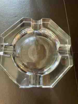 BACCARAT FRANCE CRYSTAL CIGAR Ashtray Octagonal