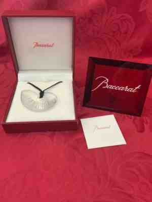 NIB FLAWLESS BACCARAT France Crystal NAUTILUS SEA SHELL SNAIL PENDANT NECKLACE