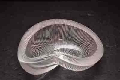 Vintage BACCARAT France Nautilus Shell Seashell Crystal Bowl Frosted RARE 7"