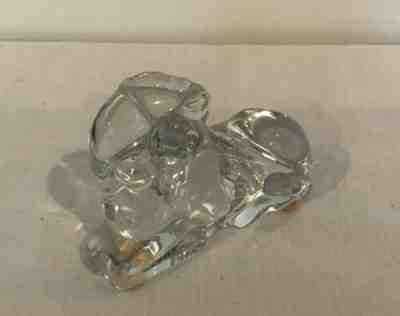 Vintage Baccarat Crystal Sleeping Unicorn Figurine Marked 5â? X 3.5â? A+ Condition